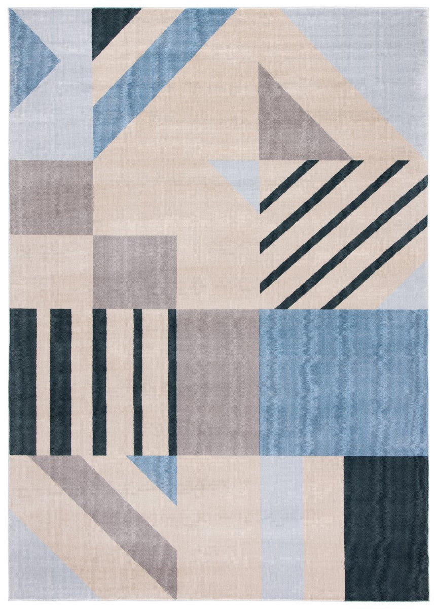 Orwell 300 Orwell 396 Contemporary Power Loomed Polypropylene Pile Rug Beige / Blue