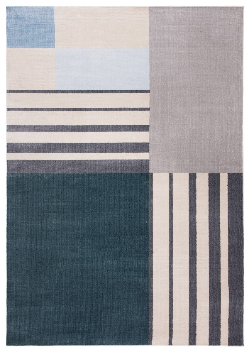 Orwell 300 Orwell 397 Contemporary Power Loomed Polypropylene Pile Rug Charcoal / Beige
