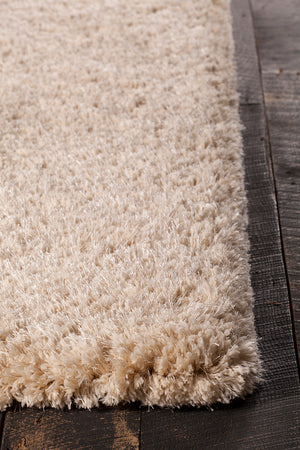 Chandra Rugs Osim 100% Polyester Hand-Tufted Contemporary Shag Rug Beige 9' x 13'