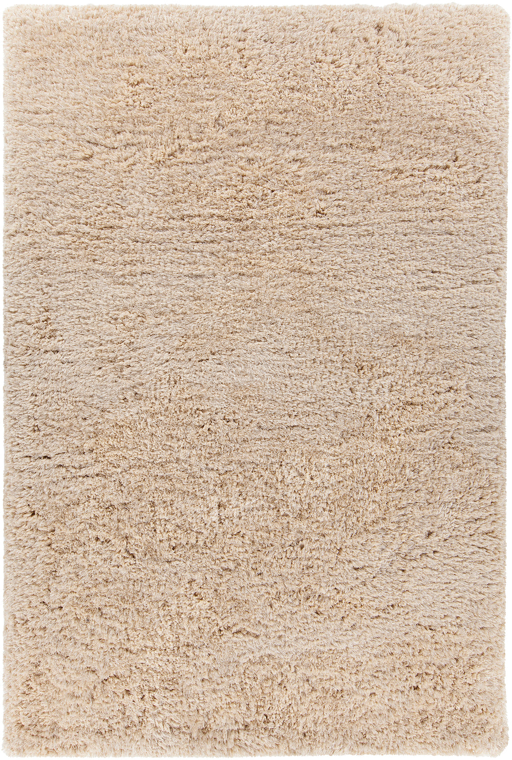 Chandra Rugs Osim 100% Polyester Hand-Tufted Contemporary Shag Rug Beige 9' x 13'