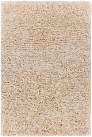 Chandra Rugs Osim 100% Polyester Hand-Tufted Contemporary Shag Rug Beige 9' x 13'