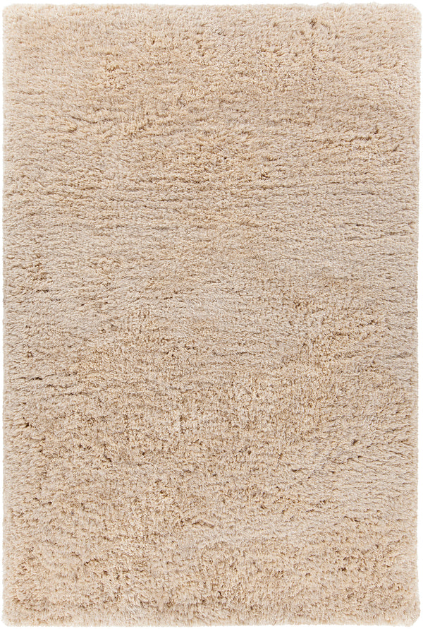 Chandra Rugs Osim 100% Polyester Hand-Tufted Contemporary Shag Rug Beige 9' x 13'
