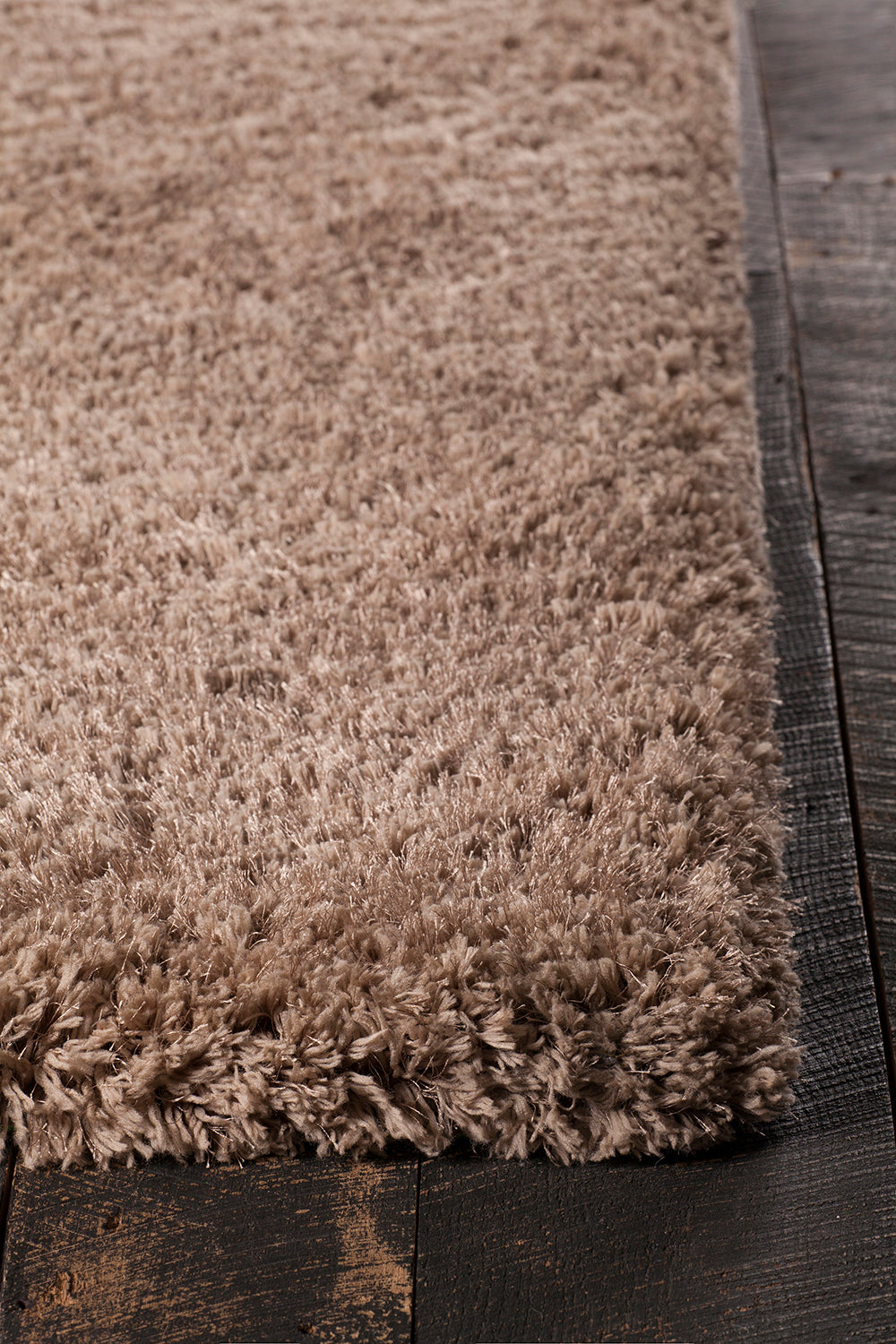 Chandra Rugs Osim 100% Polyester Hand-Tufted Contemporary Shag Rug Tan 9' x 13'