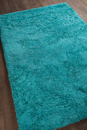 Chandra Rugs Osim 100% Polyester Hand-Tufted Contemporary Shag Rug White 9' x 13'