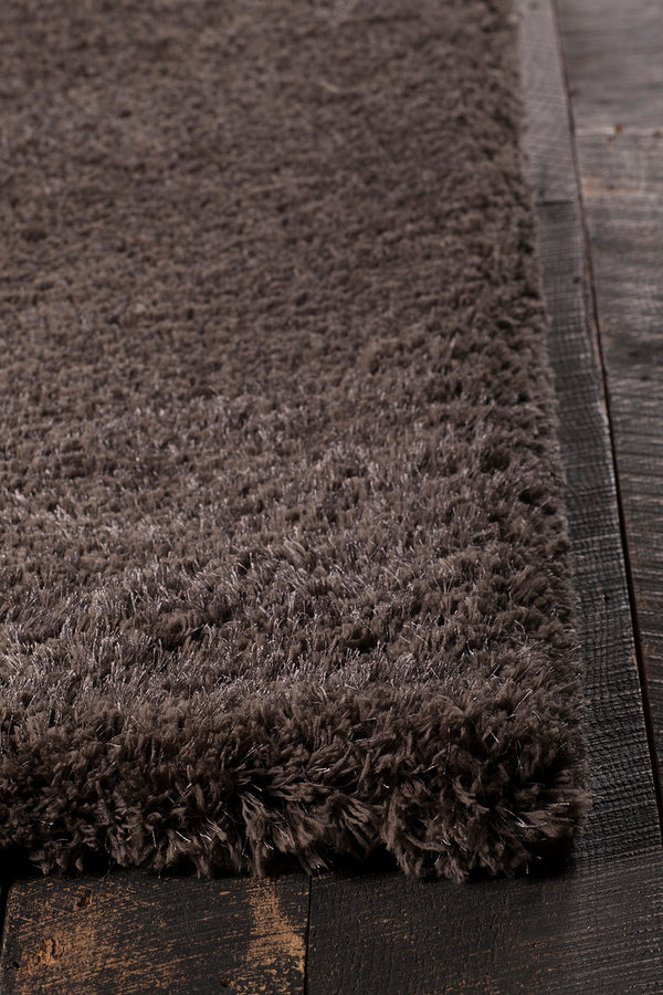 Chandra Rugs Osim 100% Polyester Hand-Tufted Contemporary Shag Rug Brown 9' x 13'