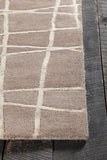 Chandra Rugs Oslo 60% Wool + 40% Viscose Hand-Tufted Contemporary Rug Taupe/Beige 9' x 13'