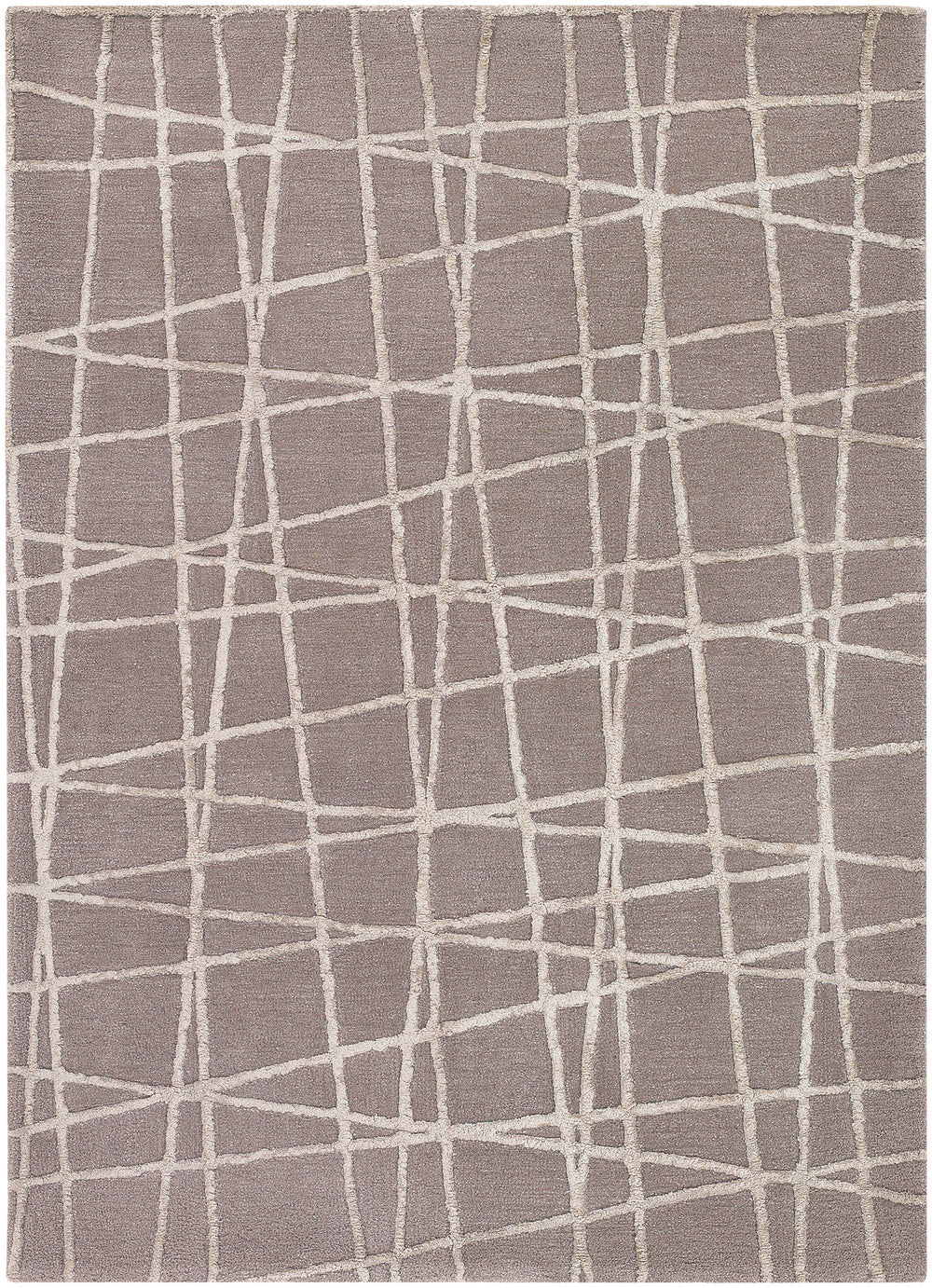 Chandra Rugs Oslo 60% Wool + 40% Viscose Hand-Tufted Contemporary Rug Taupe/Beige 9' x 13'