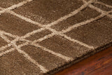 Chandra Rugs Oslo 60% Wool + 40% Viscose Hand-Tufted Contemporary Rug Brown/Light Brown 9' x 13'
