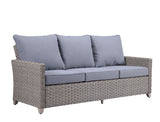 Greeley Transitional 4PC Pack Patio Sofa Set Gray(#17074-1) OT01090-ACME