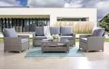 Greeley Transitional 4PC Pack Patio Sofa Set Gray(#17074-1) OT01090-ACME