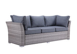 Laurance Transitional Patio Sectional & Cocktail Table with Storage Gray(#A15709) OT01092-ACME