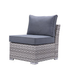 Laurance Transitional Patio Sectional & Cocktail Table with Storage Gray(#A15709) OT01092-ACME