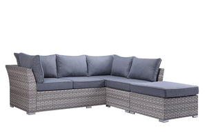 Laurance Transitional Patio Sectional & Cocktail Table with Storage Gray(#A15709) OT01092-ACME