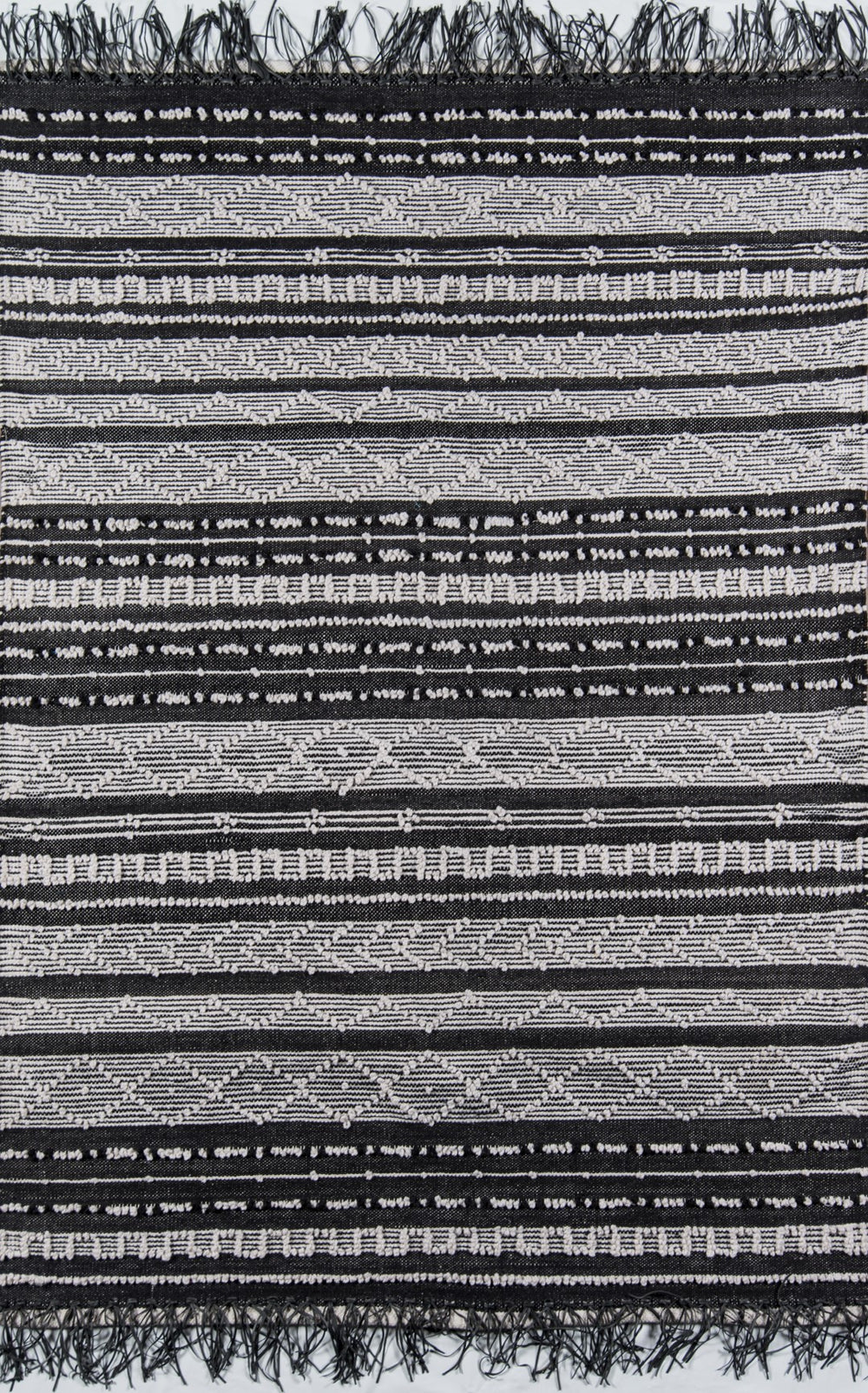 Momeni Otto OTT-2 Hand Woven Contemporary Geometric Indoor/Outdoor Area Rug Black 7'9" x 9'9" OTTO0OTT-2BLK7999