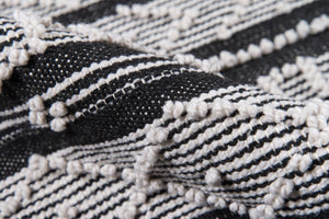 Momeni Otto OTT-2 Hand Woven Contemporary Geometric Indoor/Outdoor Area Rug Black 7'9" x 9'9" OTTO0OTT-2BLK7999