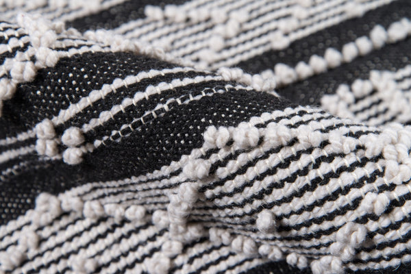 Momeni Otto OTT-2 Hand Woven Contemporary Geometric Indoor/Outdoor Area Rug Black 7'9" x 9'9" OTTO0OTT-2BLK7999