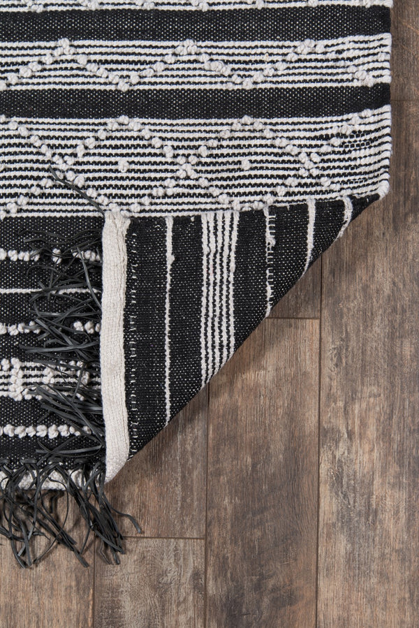 Momeni Otto OTT-2 Hand Woven Contemporary Geometric Indoor/Outdoor Area Rug Black 7'9" x 9'9" OTTO0OTT-2BLK7999