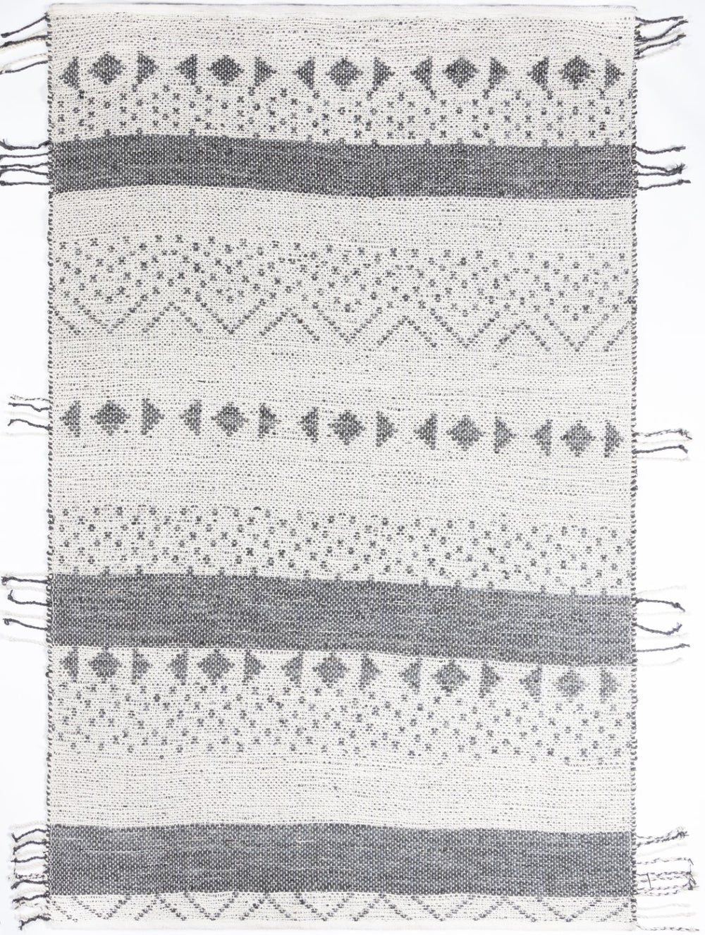 Momeni Otto OTT-4 Hand Woven Contemporary Geometric Indoor/Outdoor Area Rug Black 7'9" x 9'9" OTTO0OTT-4BLK7999