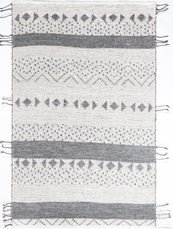 Momeni Otto OTT-4 Hand Woven Contemporary Geometric Indoor/Outdoor Area Rug Black 7'9" x 9'9" OTTO0OTT-4BLK7999