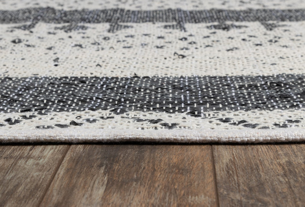 Momeni Otto OTT-4 Hand Woven Contemporary Geometric Indoor/Outdoor Area Rug Black 7'9" x 9'9" OTTO0OTT-4BLK7999