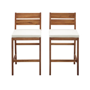 Acacia Wood Counter Stools, 2 pack - Brown