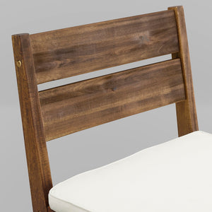 Acacia Wood Counter Stools, 2 pack - Dark Brown