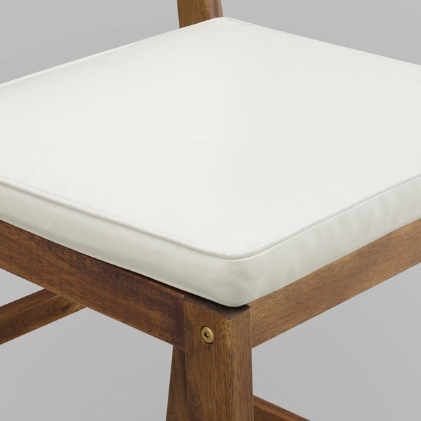 Acacia Wood Counter Stools, 2 pack - Dark Brown