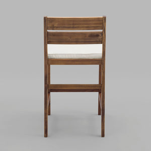 Acacia Wood Counter Stools, 2 pack - Dark Brown