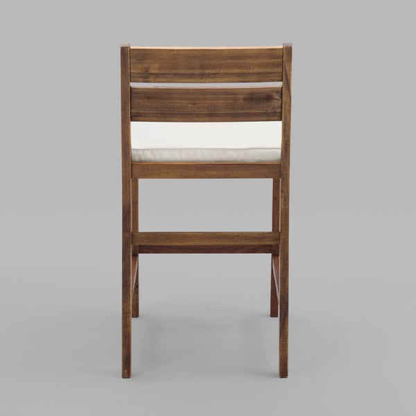 Acacia Wood Counter Stools, 2 pack - Dark Brown