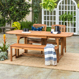 Walker Edison 4 Piece Patio Dining Table Set