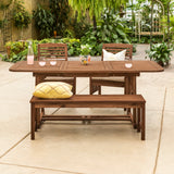 Walker Edison 4 Piece Patio Dining Table Set