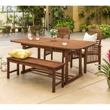 Walker Edison 4 Piece Patio Dining Table Set