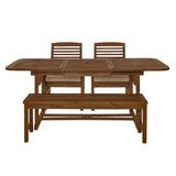 Walker Edison 4 Piece Patio Dining Table Set