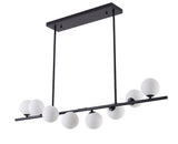 Bethel Black Chandelier in Metal & Glass