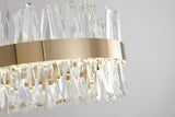 Bethel Gold LED Chandelier in Stainless Steel & Crystal