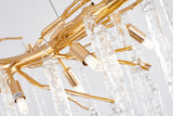 Bethel Gold Chandelier in Aluminum & Glass