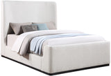 Oliver Boucle Fabric / Rubberwood / Foam Contemporary Cream Boucle Fabric Full Bed (3 Boxes) - 58.5" W x 82.5" D x 56.5" H