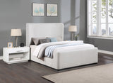 Oliver Boucle Fabric / Rubberwood / Foam Contemporary Cream Boucle Fabric Full Bed (3 Boxes) - 58.5" W x 82.5" D x 56.5" H