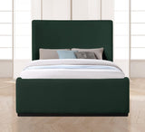 Oliver Boucle Fabric / Rubberwood / Foam Contemporary Green Boucle Fabric Full Bed (3 Boxes) - 58.5" W x 82.5" D x 56.5" H