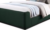 Oliver Boucle Fabric / Rubberwood / Foam Contemporary Green Boucle Fabric Full Bed (3 Boxes) - 58.5" W x 82.5" D x 56.5" H