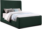Oliver Boucle Fabric / Rubberwood / Foam Contemporary Green Boucle Fabric King Bed (3 Boxes) - 81.5" W x 87.5" D x 56.5" H