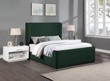 Oliver Boucle Fabric / Rubberwood / Foam Contemporary Green Boucle Fabric Queen Bed (3 Boxes) - 65.5" W x 87.5" D x 56.5" H