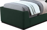 Oliver Boucle Fabric / Rubberwood / Foam Contemporary Green Boucle Fabric Twin Bed (3 Boxes) - 43.5" W x 82.5" D x 56.5" H