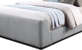 Oliver Boucle Fabric / Rubberwood / Foam Contemporary Grey Boucle Fabric Full Bed (3 Boxes) - 58.5" W x 82.5" D x 56.5" H