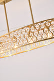 Bethel Gold Chandelier in Metal & Crystal