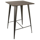 Oregon Industrial Table in Antique and Espresso LumiSource