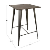 Oregon Industrial Table in Antique and Espresso LumiSource