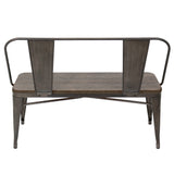 Oregon Industrial-Farmhouse Bench in Antique and Espresso by LumiSource
