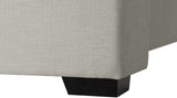 Oxford Linen Textured Fabric: 22% Linen, 33% Cotton, 35% Polyester / Engineered Wood / Foam Mid Century Modern Beige Linen Textured Fabric Twin Bed (3 Boxes) - 47.5" W x 81.1" D x 53" H
