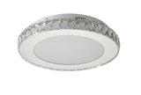 Bethel Chrome LED Flush Mount in Stainless Steel & Crystal